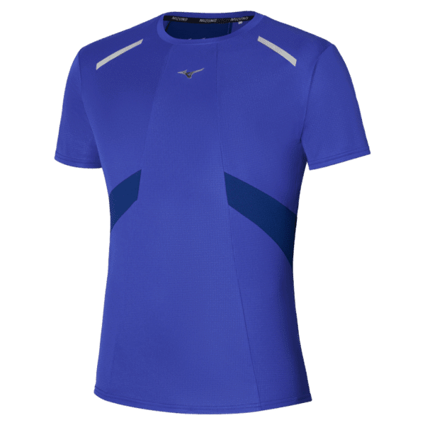 Camiseta de Running Mizuno Dryaeroflow Tee Hombre Azul royal